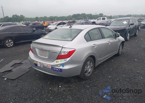 2012 Honda Civic Hybrid from USA, damaged, VIN JHMFB4F3XCS007123